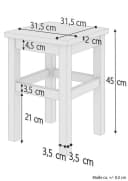 ERST-HOLZ Arbeitshocker Massiver Hocker Sitzhocker Buche Natur Bild 3
