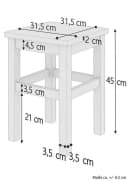ERST-HOLZ Arbeitshocker Massiver Hocker Sitzhocker Buche Natur Bild 5