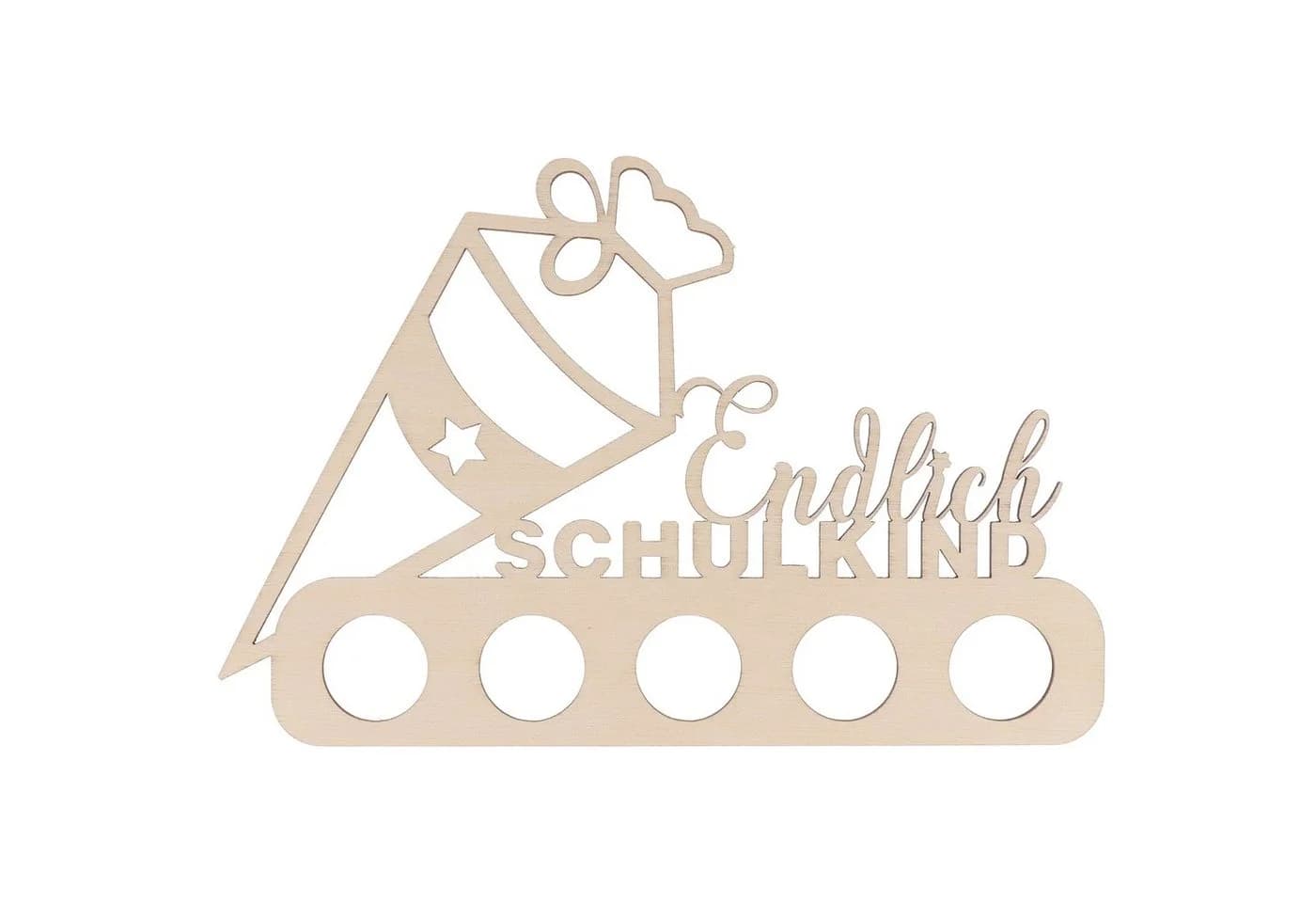 Spruchreif® Geschenkbox Holzaufsteller Schultüte Geldgeschenkverpackung