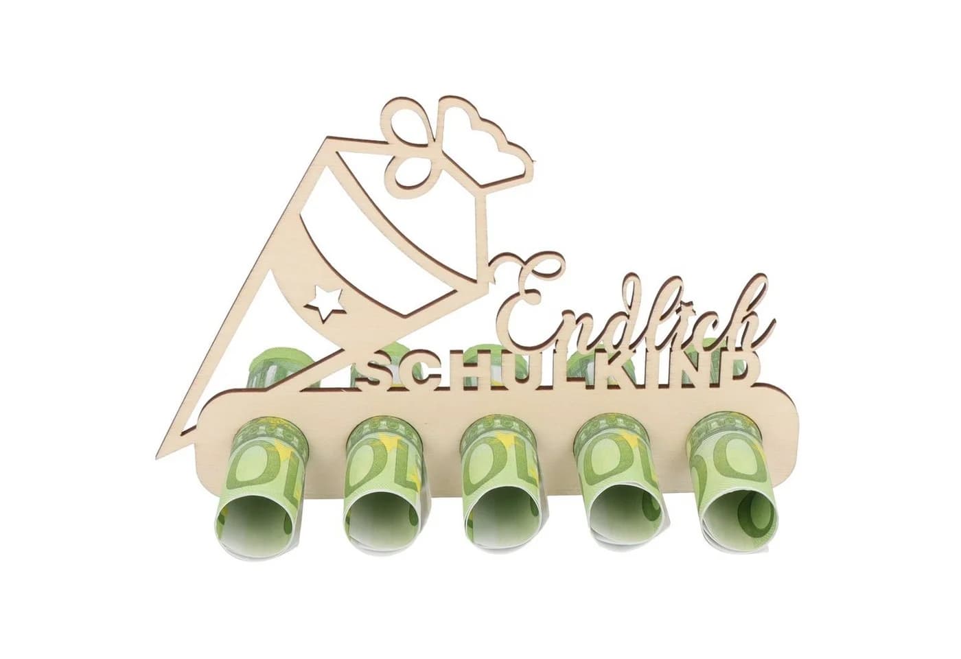 Spruchreif® Geschenkbox Holzaufsteller Schultüte Geldgeschenkverpackung - Bild 2