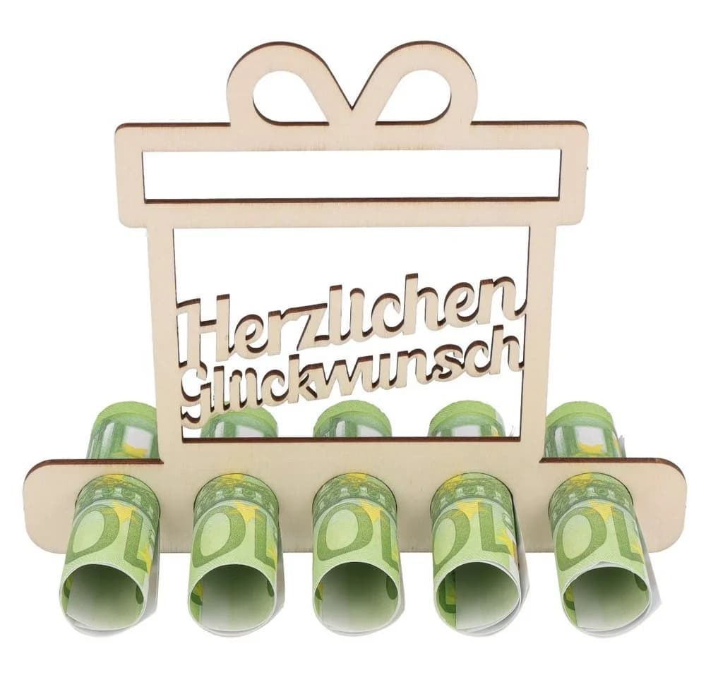 Spruchreif® Holzaufsteller Geldgeschenkverpackung Beige - Bild 2