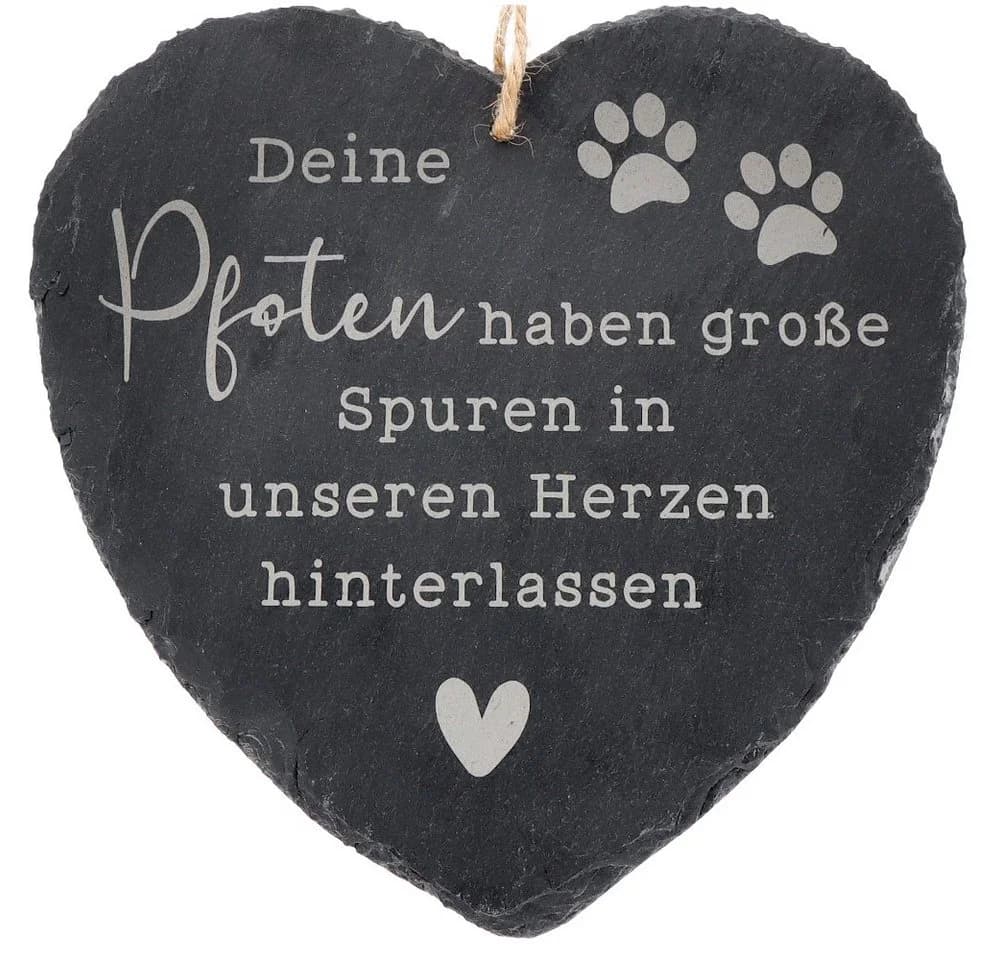 Spruchreif® Schieferherz Groß Wanddeko mit Gravur & Lebensweisheit