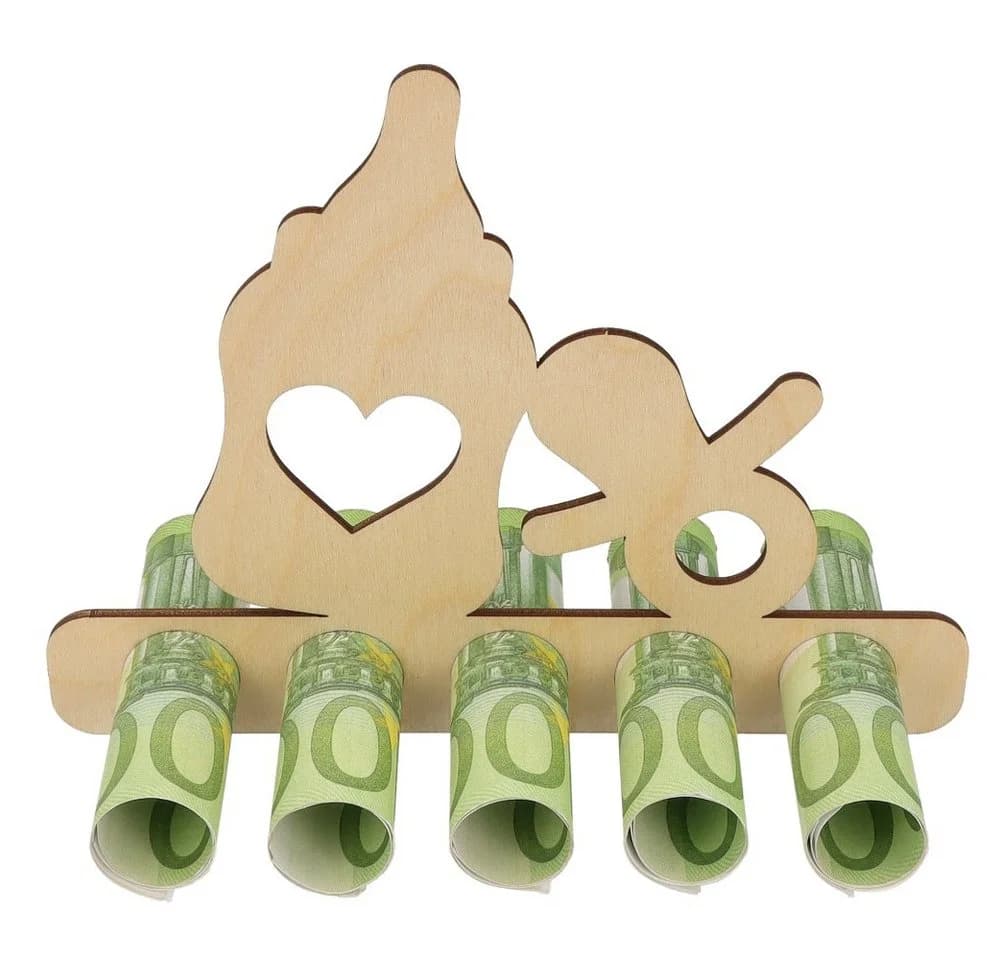 Spruchreif® Spardose Geldgeschenk Baby Holz FSC Zertifiziert