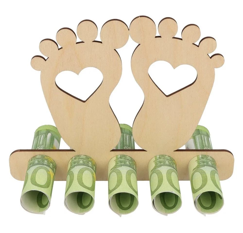 Spruchreif® Spardose Geldgeschenk Baby Holz FSC-zertifiziert