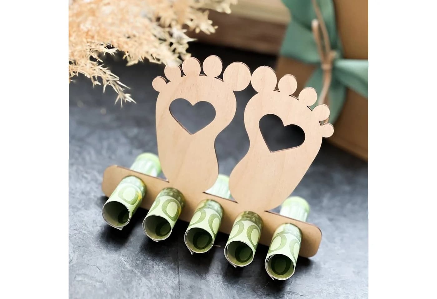 Spruchreif® Spardose Geldgeschenk Baby Holz FSC-zertifiziert - Bild 2