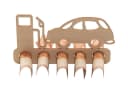 Spruchreif® Holz-Spardose Auto mit Zapfsäule - Geldgeschenk Führerschein Bild 2
