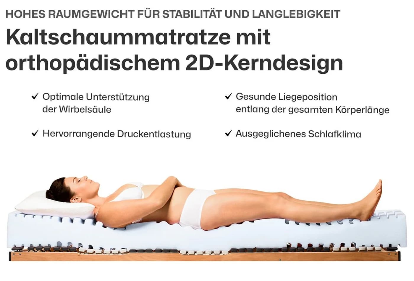 Ravensberger Matratze Ortho-PUR Härtegrad H3 80x200 cm - Bild 4