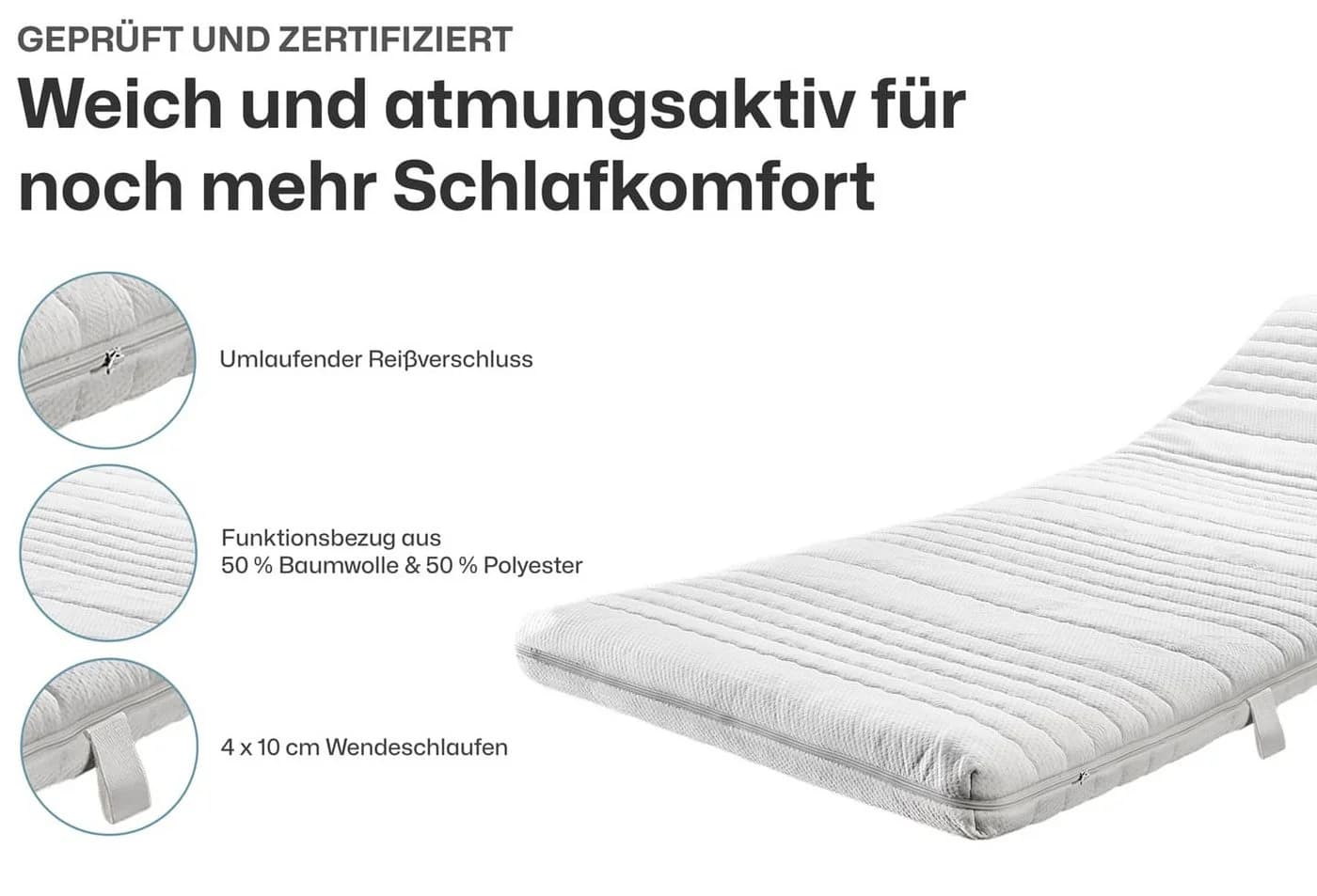 Ravensberger Matratzen Viscotopper Thermo-LUX H2/3 80x200 cm - Bild 5