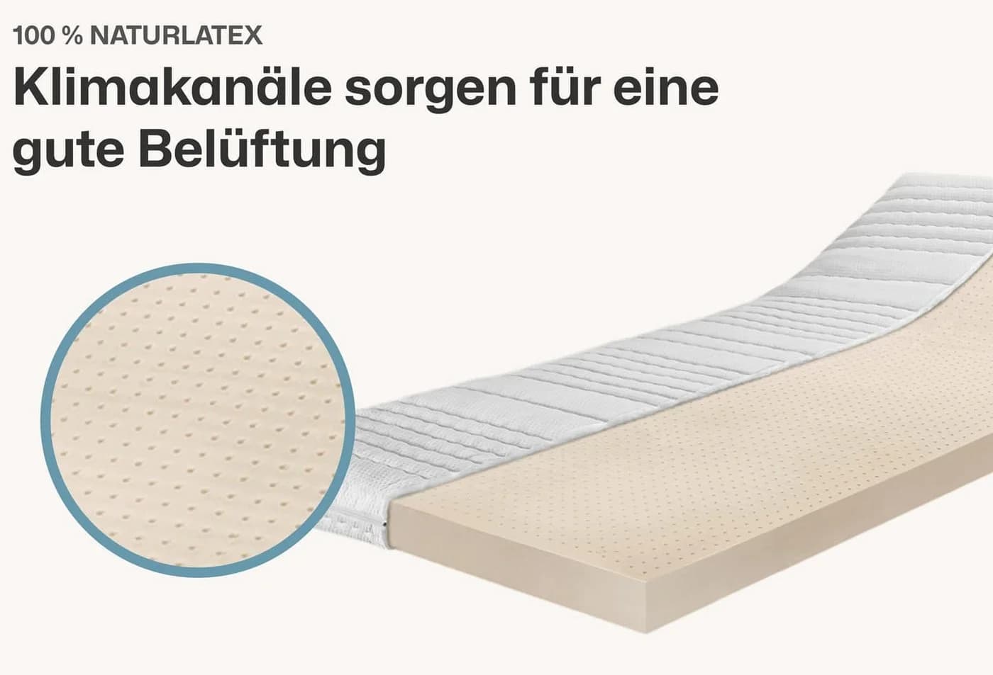 Ravensberger Matratzen Latextopper Natura-LUX H2/3 80x200 cm - Bild 5