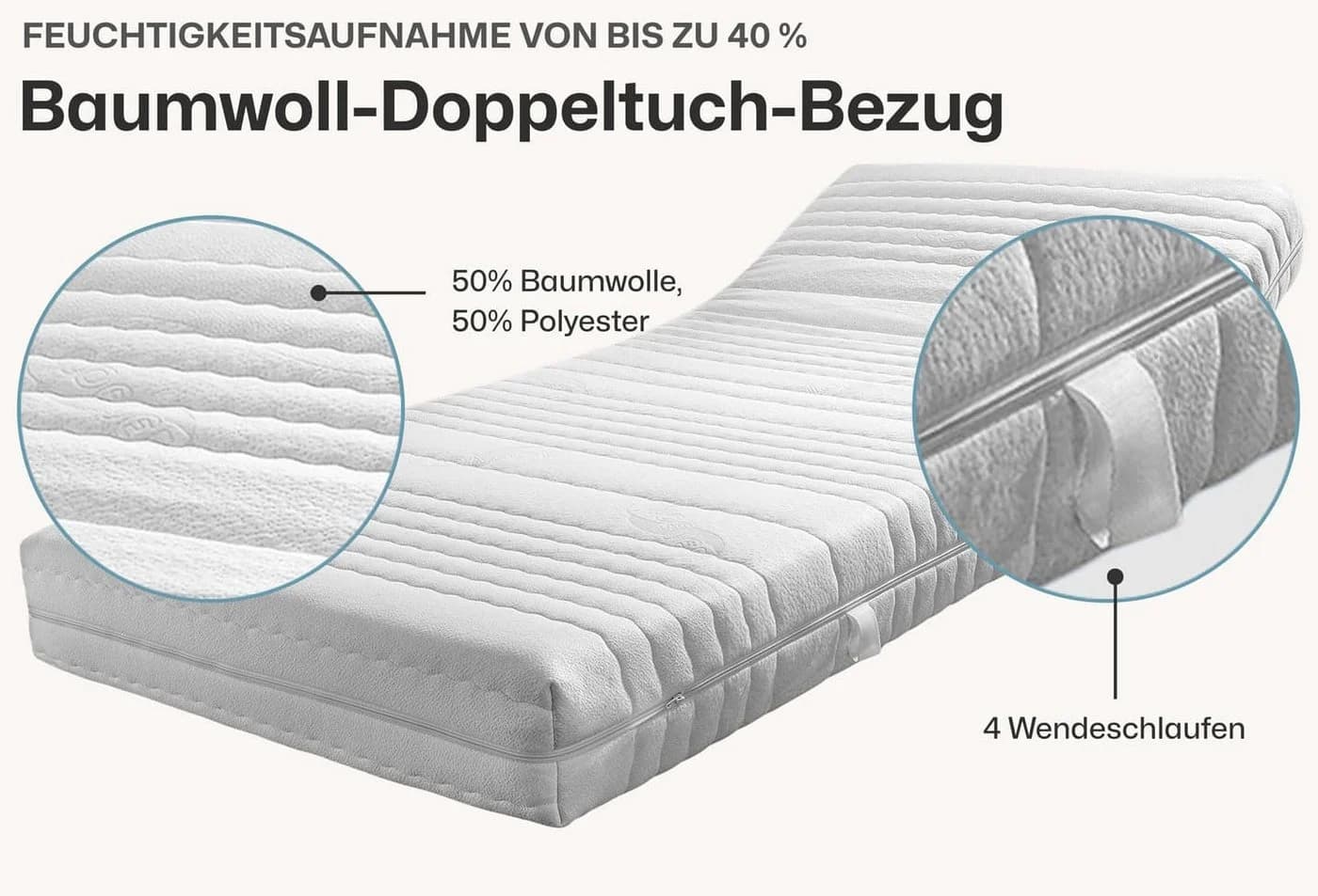 Ravensberger Matratzen Kinder- und Jugendmatratze NATURA 100% Naturlatex 7 Zonen - Bild 4