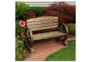 HTI-Living Gartenbank mit Wagenrädern als Armstütze Rustikal Bild 3