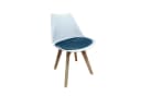 HTI-Living Esszimmerstuhl Samt Atlanta Weiß/Blau Skandinavisch Bild 1