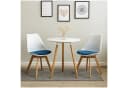 HTI-Living Esszimmerstuhl Samt 2er Set Atlanta Weiß/Blau Bild 2