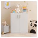 HTI-Living Mehrzweckschrank Kommode 2 Regalfächer Weiß Bild 1