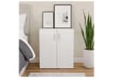 HTI-Living Mehrzweckschrank Kommode 2 Regalfächer Weiß Bild 5