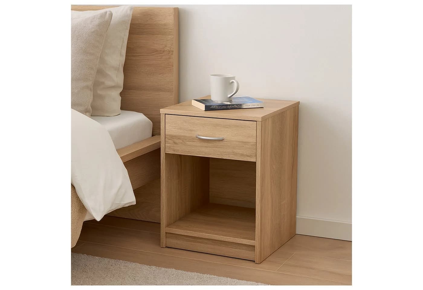 HTI-Living Nachtschrank Nina 1 Schublade Braun Spanplatte - Bild 2