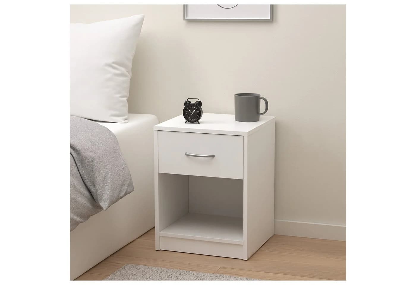 HTI-Living Nachtschrank Nina Weiß mit 1 Schublade - Bild 2
