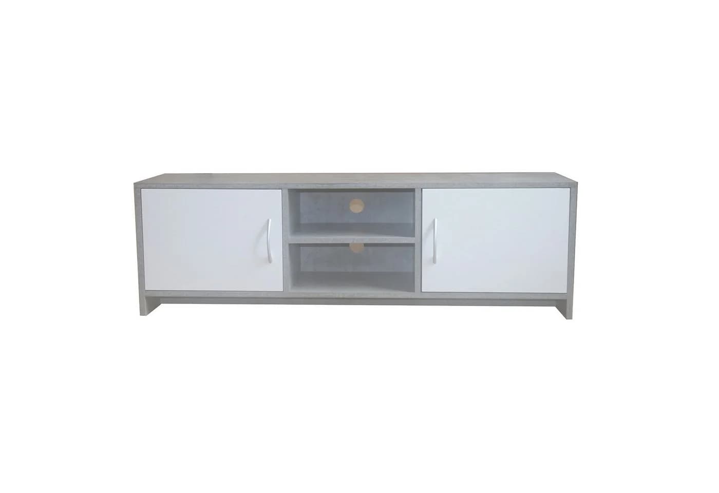 HTI-Living Lowboard TV-Schrank Thekla Beton/Weiß - Bild 2