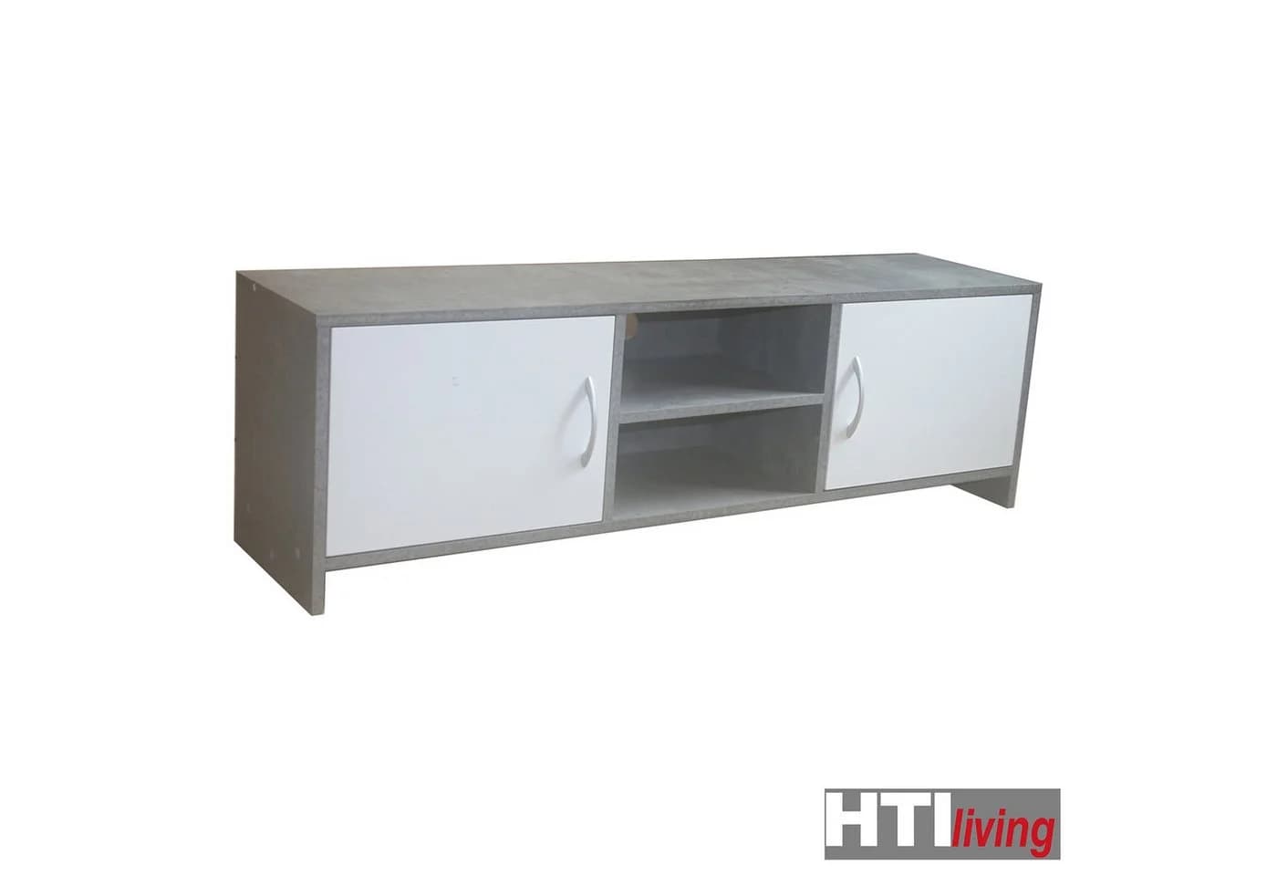 HTI-Living Lowboard TV-Schrank Thekla Beton/Weiß - Bild 5