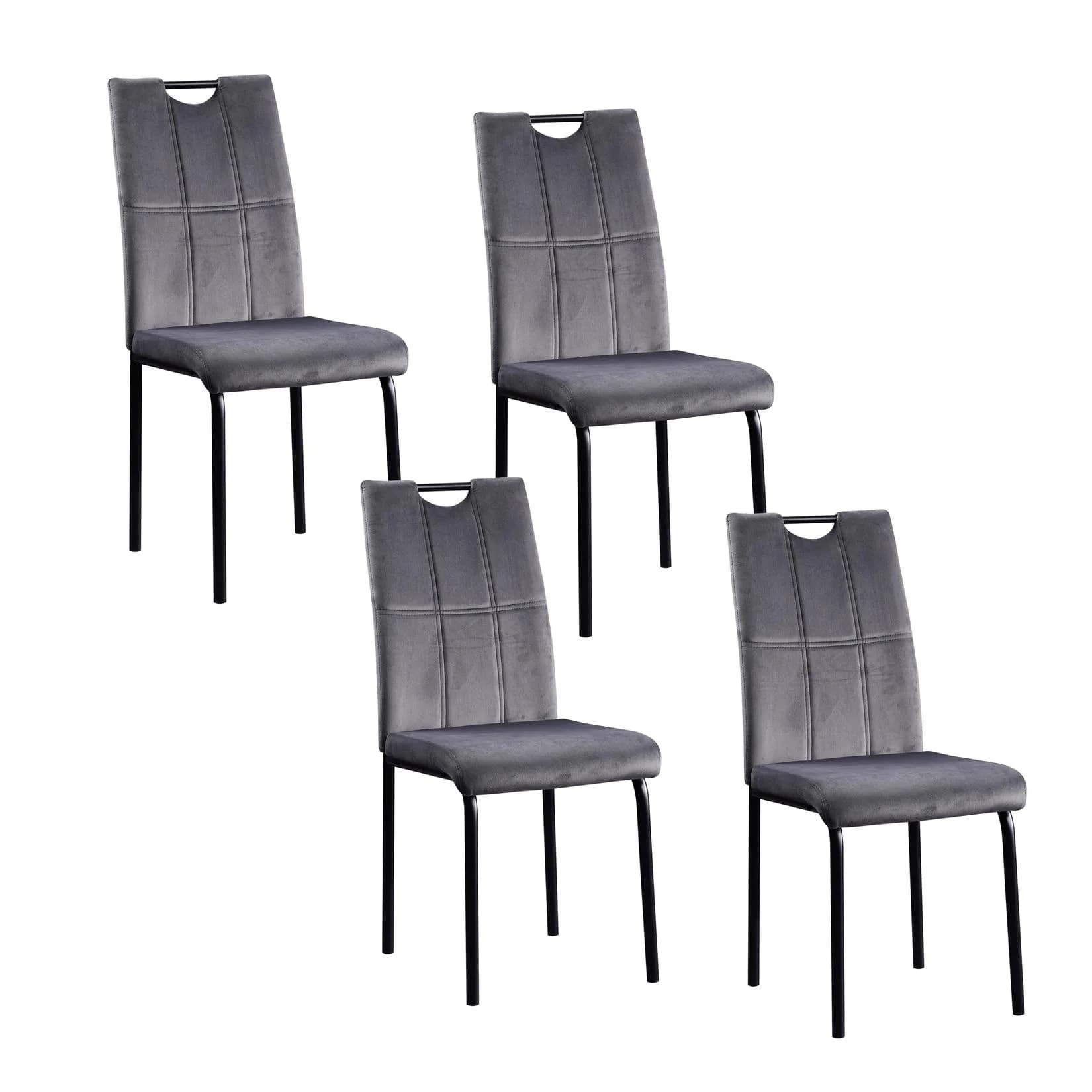 HTI-Living Destin Velvet 2er-Set Grau