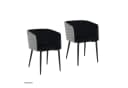 HTI-Living Esszimmerstuhl Destin 2er-Set Schwarz Samt Muster Bild 2