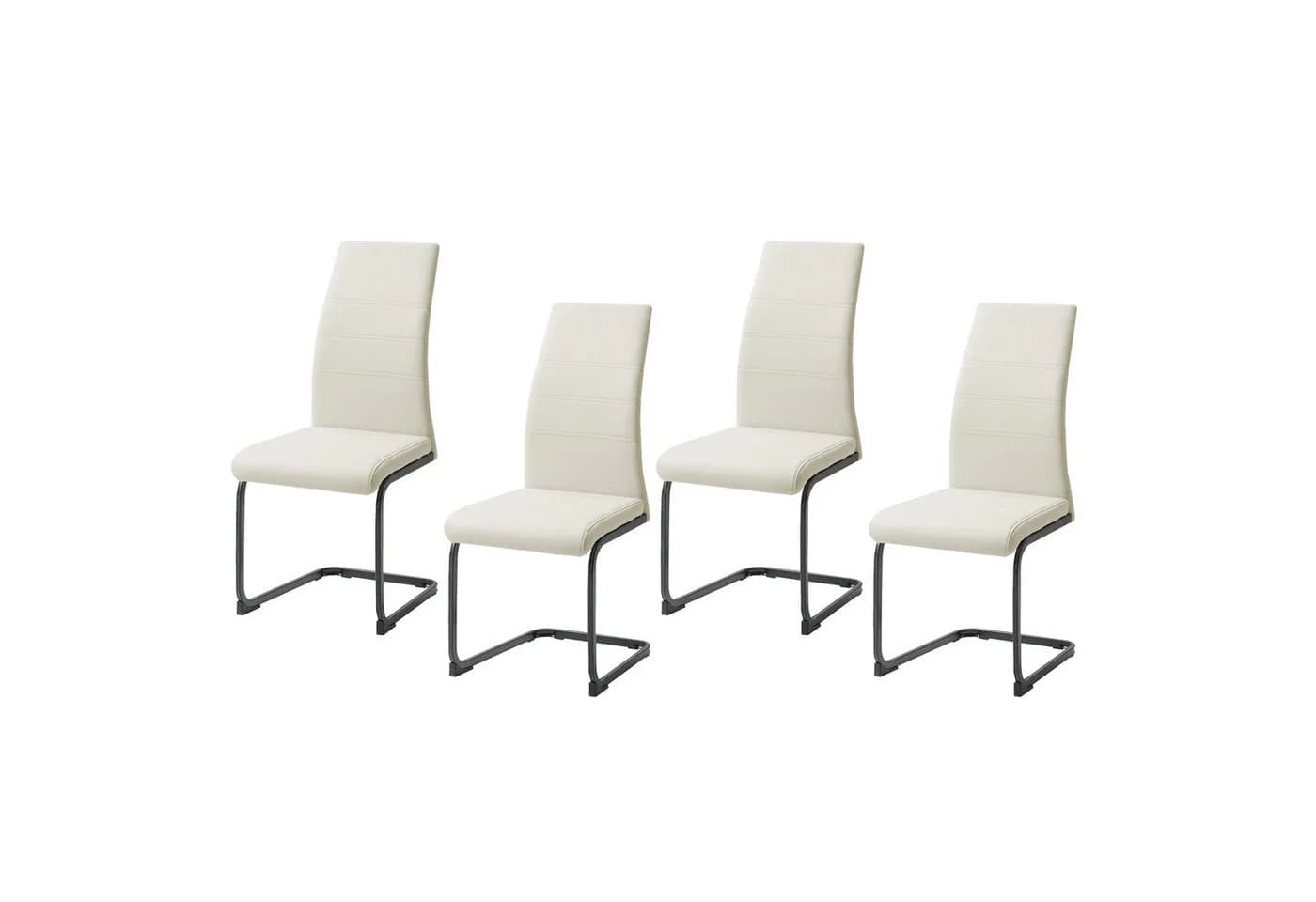 HTI-Living Freischwinger Schwingstuhl SallyP PU Beige (4er Set) - Bild 2