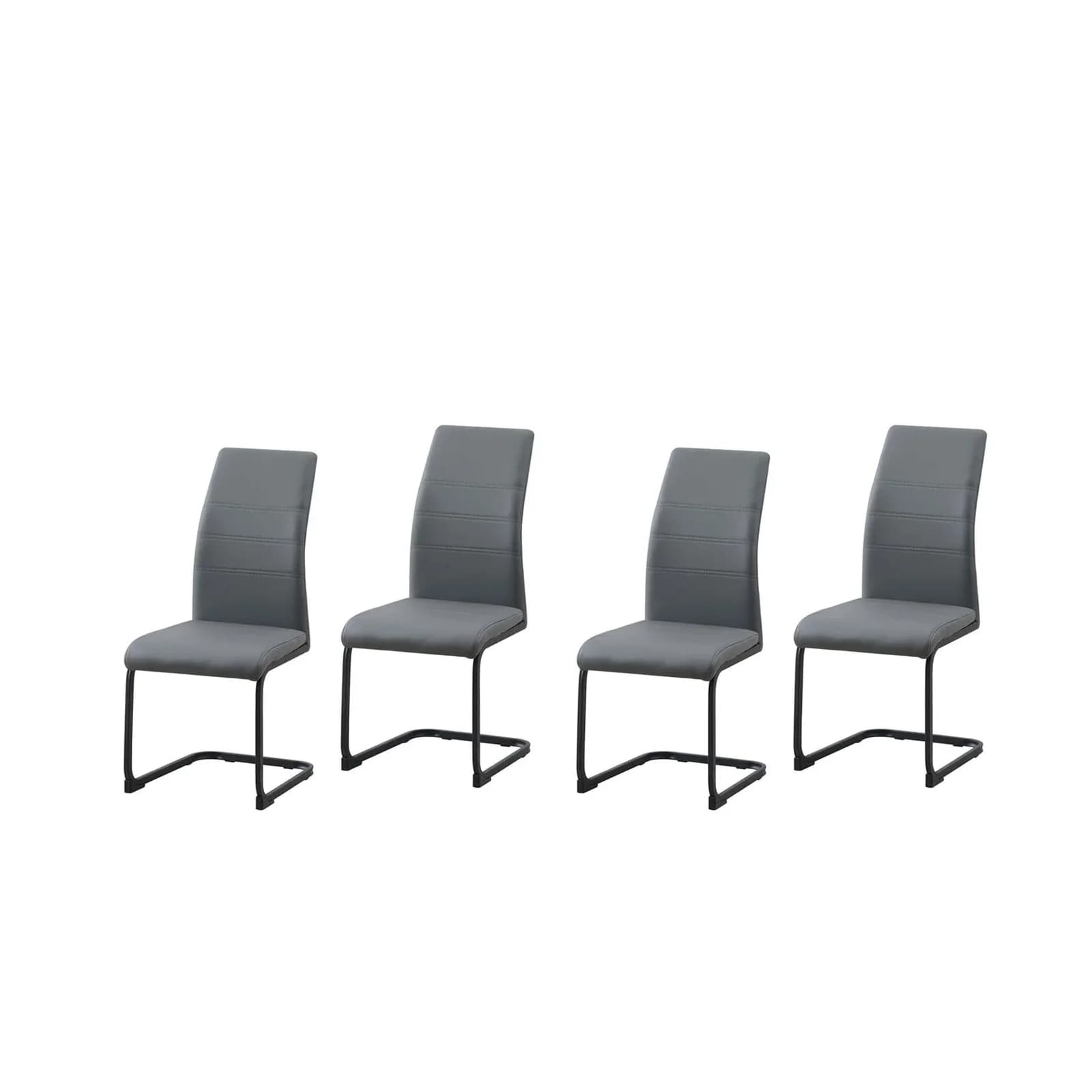HTI-Living Freischwinger Schwingstuhl SallyP Grau Kunstleder (Set, 4 St)