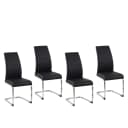 HTI-Living Schwingstuhl SallyC Schwarz Set 4 St. Kunstleder Esszimmerstuhl Bild 1