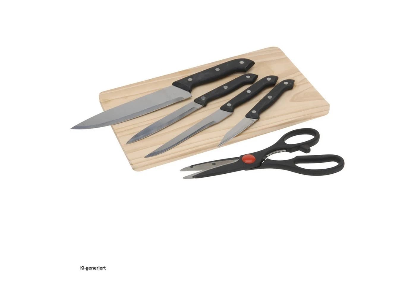 Neuetischkultur Kochmesser Messerset 6-teilig mit Schere und Holzbrett - Bild 2