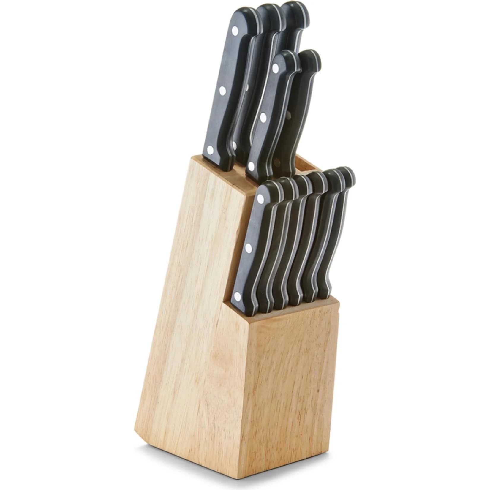 Neuetischkultur Messerblock-Set 13-teilig Gummibaum