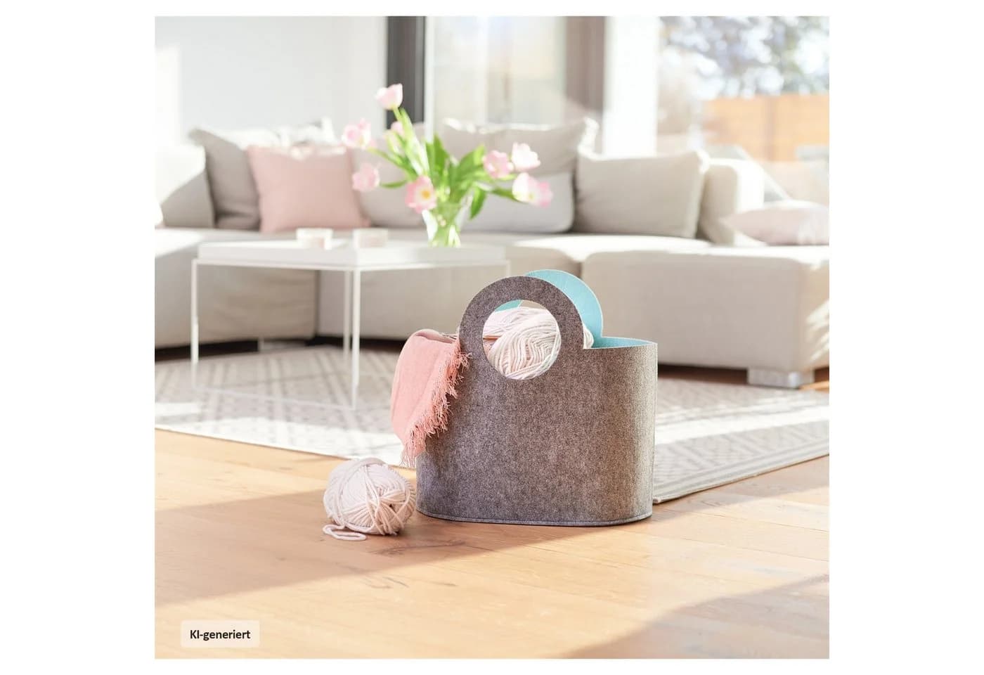 HTI-Living Aufbewahrungsbox Korb aus Filz Grau - Bild 3