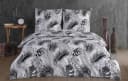 Buymax Bettwäsche-Set 3-tlg. 100% Baumwolle Renforcé Schwarz/Weiß Monstera Bild 2