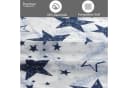 Buymax Bettwäsche Set 135x200cm Baumwolle Renforcé Sterne Weiß Blau Bild 3