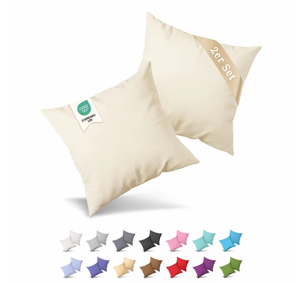 Buymax Kissenbezüge 100% Baumwolle Jersey 2er-Set 40x40 cm - Bild 2