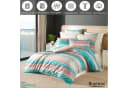 Buymax Bettwäsche Set Belissim 100% Baumwolle Renforcé Gestreift Rose-Türkis Bild 1