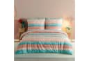 Buymax Bettwäsche Set Belissim 100% Baumwolle Renforcé Gestreift Rose-Türkis Bild 2