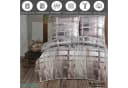 Buymax Bettwäsche Alvaro 100% Baumwolle 3-teilig 200x220 cm Karo Kariert Braun Beige Bild 1