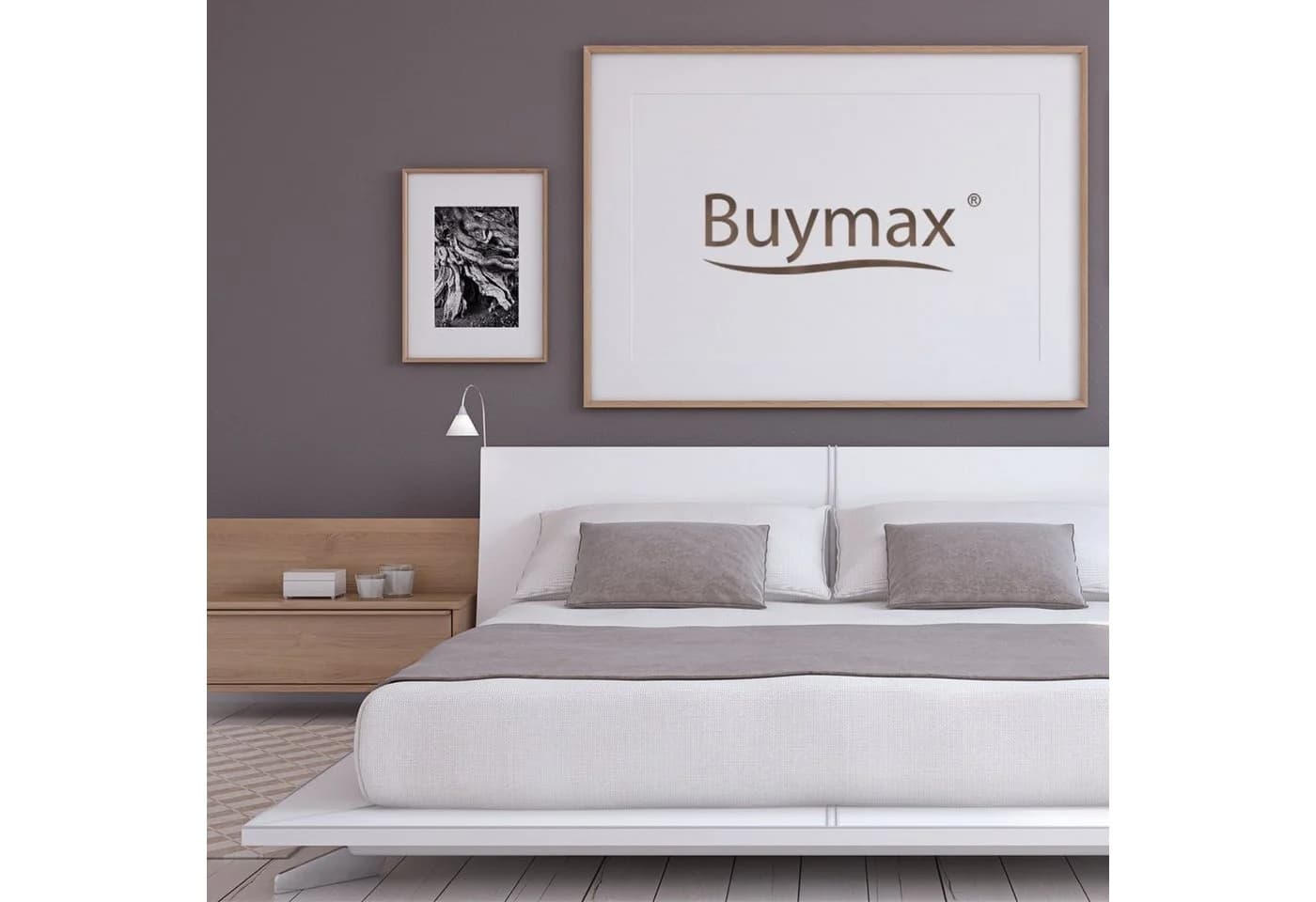 Buymax Wendebettwäsche 100% Baumwolle Weiß Grau - Bild 5