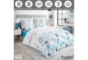 Buymax Bettwäsche Blue Garden 2-tlg. 100% Baumwolle Blumen Weiß Blau Bild 1