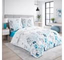 Buymax Bettwäsche Blue Garden 2-tlg. 100% Baumwolle Blumen Weiß Blau Bild 2
