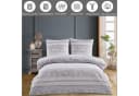 Buymax Bettwäsche Luxury Renforcé 2-teilig 100% Baumwolle 155x220 cm Reißverschluss gestreift Lila Bild 1