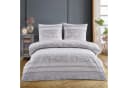 Buymax Bettwäsche Luxury Renforcé 2-teilig 100% Baumwolle 155x220 cm Reißverschluss gestreift Lila Bild 2