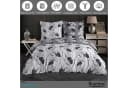 Buymax Bettwäsche Cornelia 3-tlg. 100% Baumwolle Grau Schwarz Blumen Bild 1
