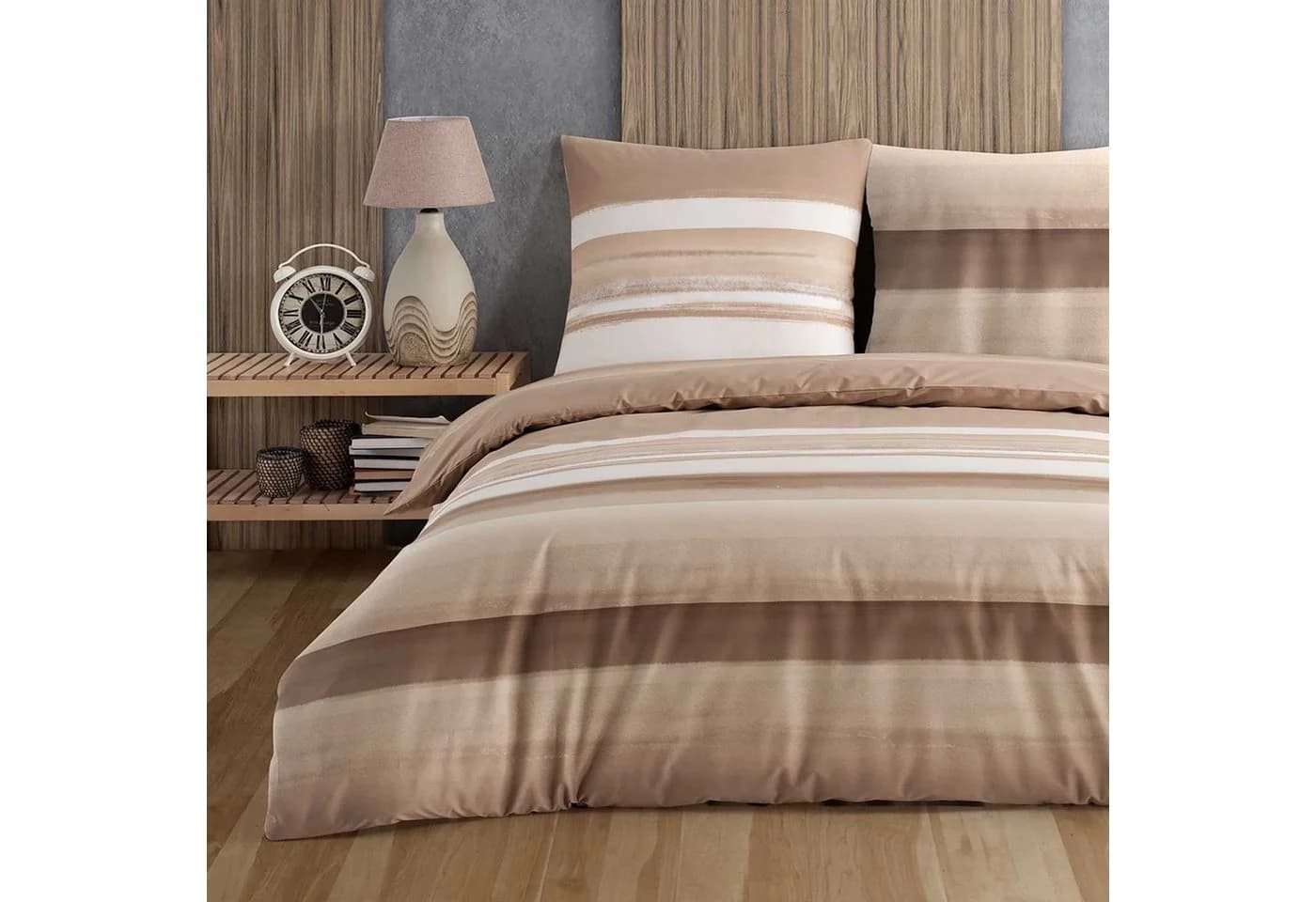 Buymax Bettwäsche Palermo 3-tlg. Braun-Beige Baumwolle Renforcé - Bild 2