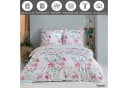Buymax Bettwäsche Vilatis Renforce Baumwolle 2-teilig Bettbezug-Set 155x220 cm Reißverschluss Schmetterling Weiß Rosa Bild 1