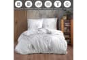 Buymax Bettwäsche Willow 2-teilig 100% Baumwolle Weiß Grau Bild 1