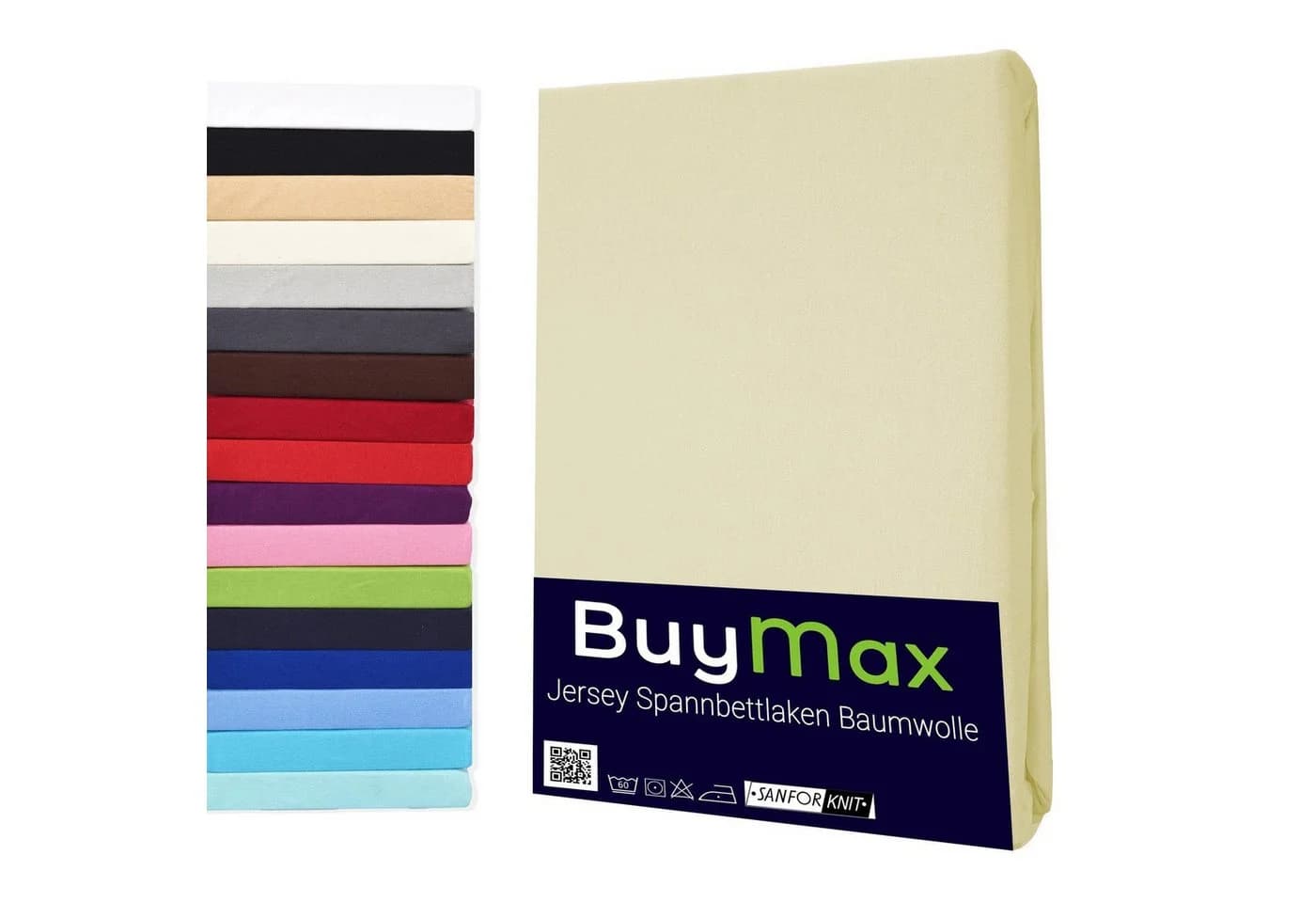 Buymax Spannbettlaken Jersey 97% Baumwolle 3% Elasthan - Bild 2