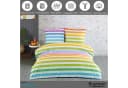 Buymax Bettwäsche Regenbogen 4-teilig 100% Baumwolle Renforcé Bunt Gestreift Bild 1