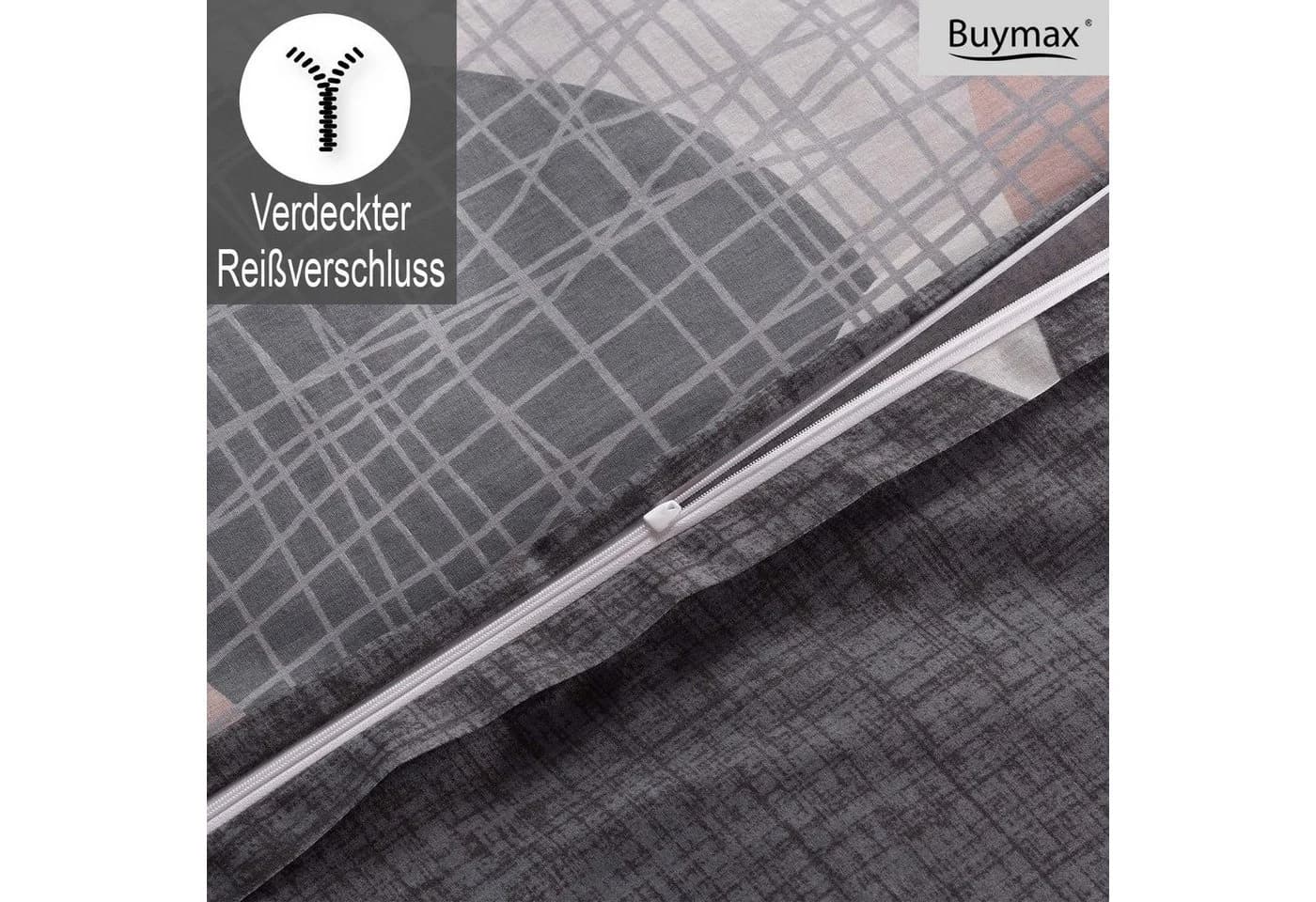 Buymax Bettwäsche Jadore 2-teilig 100% Baumwolle Renforcé Grau - Bild 4