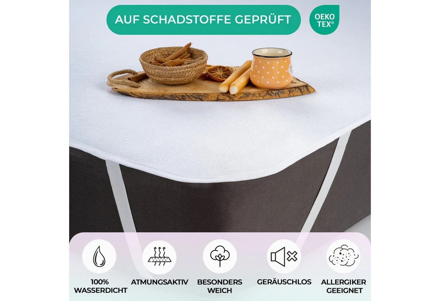 Buymax Matratzenschoner Weiß Wasserdicht Atmungsaktiv - Bild 5